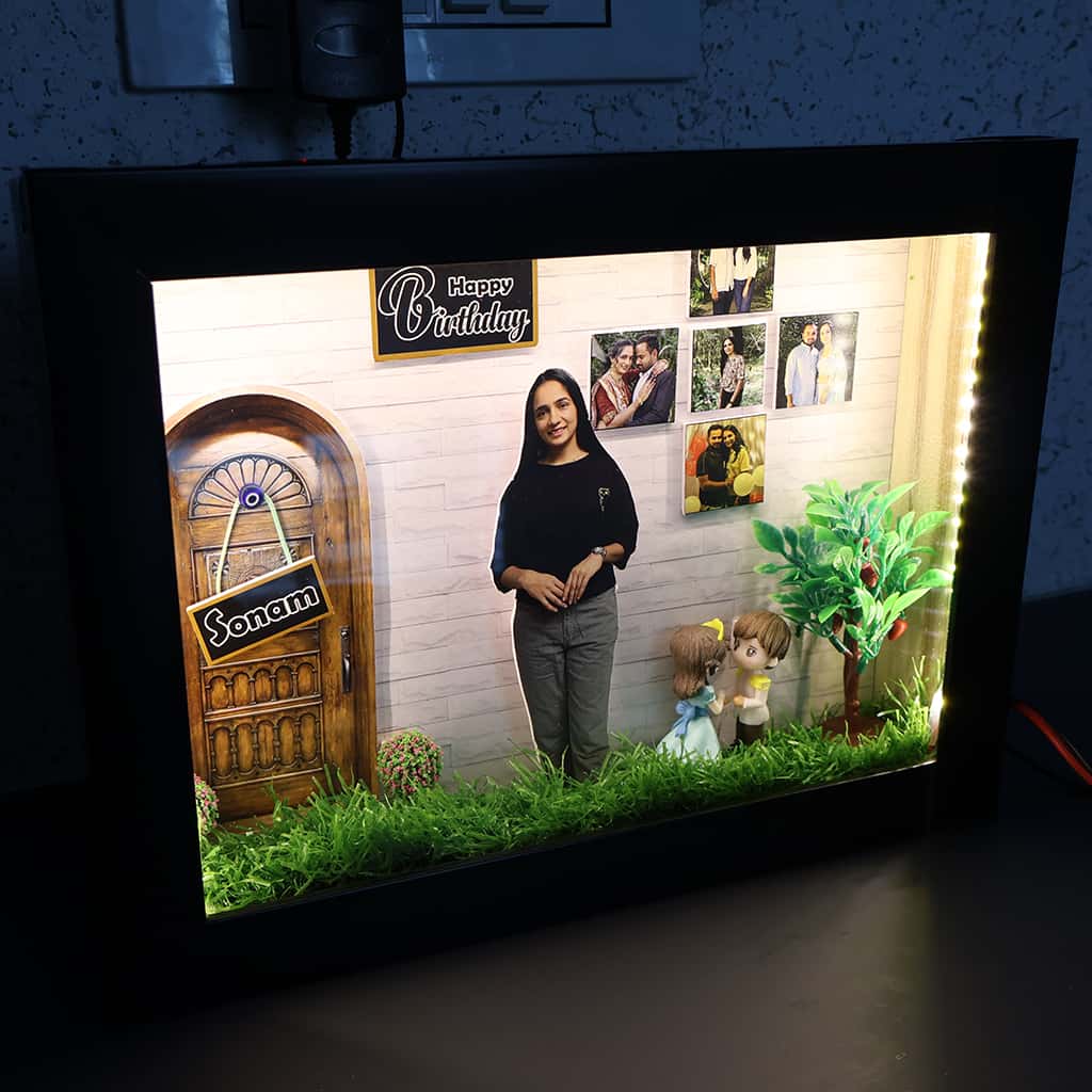 Personalised 3D Miniature Frame for Happy Birthday