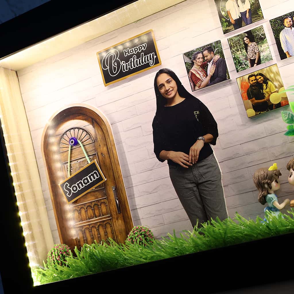 Personalised 3D Miniature Frame for Happy Birthday