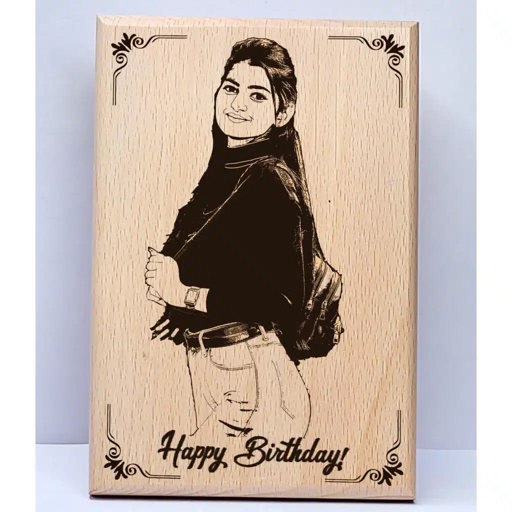 “Birthday” Laser Engraved Wooden Frame
