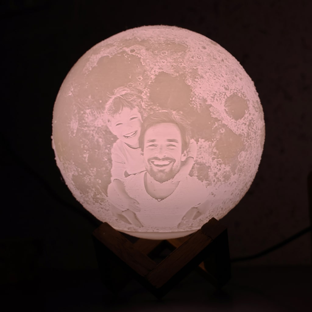 Father's Day special  Personalized photo moon lamp