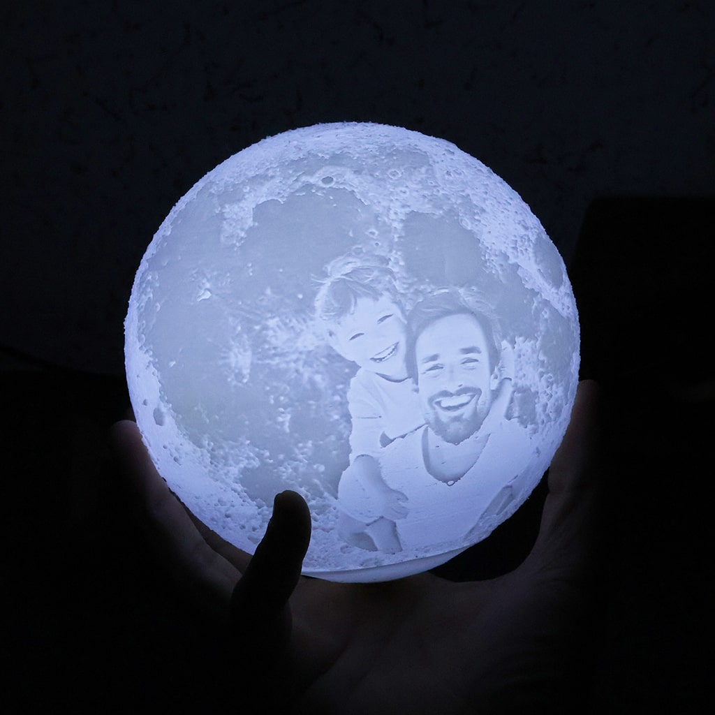 Father's Day special  Personalized photo moon lamp