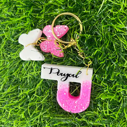 Alphabet Resin Keychain