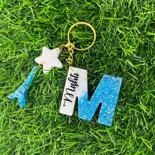 Alphabet Resin Keychain