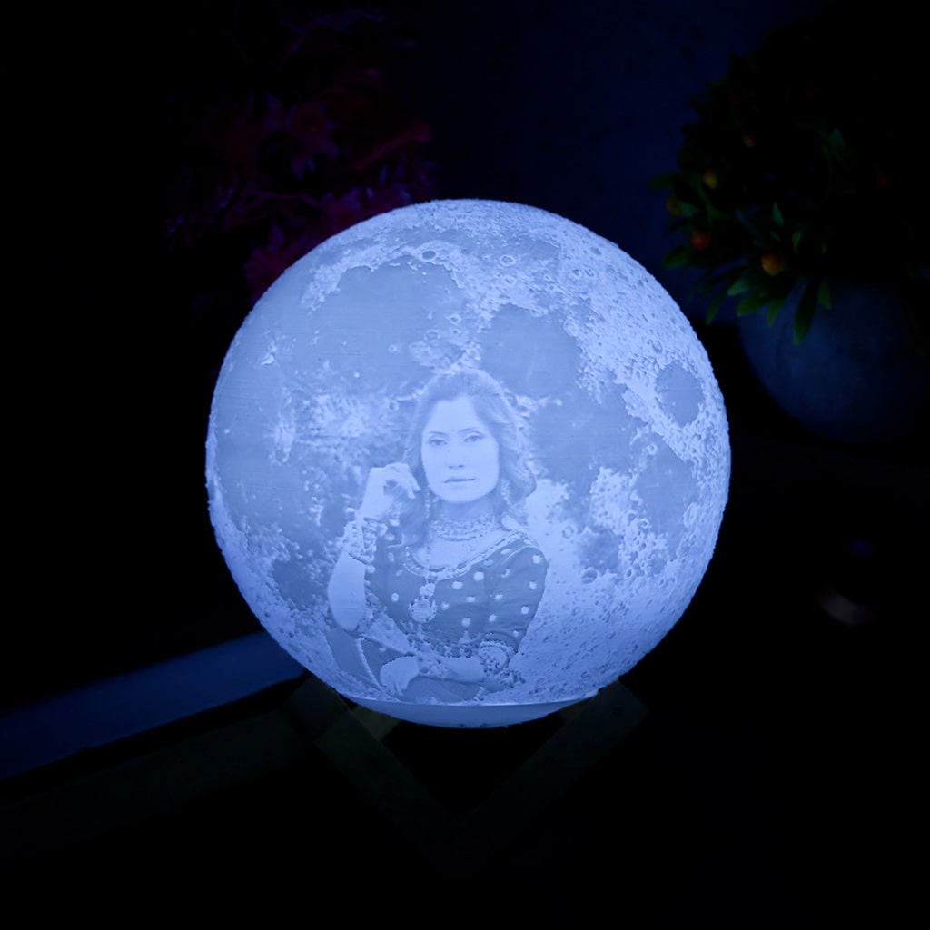 3D Printed Personalized Photo Moon Led Lamp