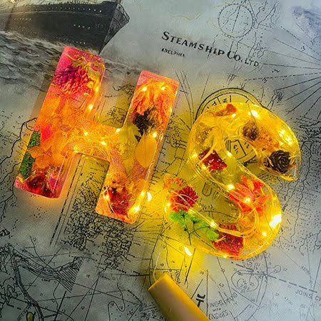 Resin Alphabet with LED