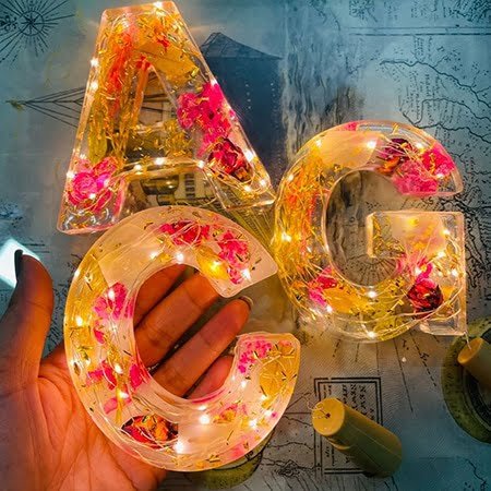 Resin Alphabet with LED