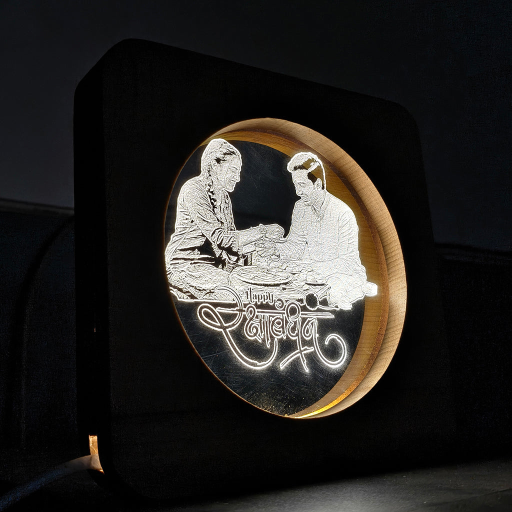 LED Acrylic Night Lamp, Unique Rakhi Gift