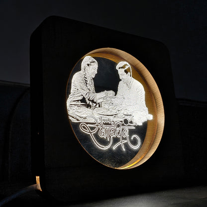 LED Acrylic Night Lamp, Unique Rakhi Gift