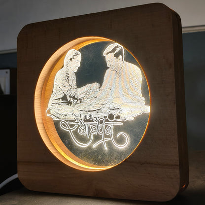 LED Acrylic Night Lamp, Unique Rakhi Gift