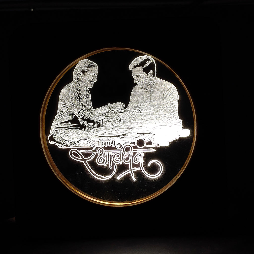 LED Acrylic Night Lamp, Unique Rakhi Gift