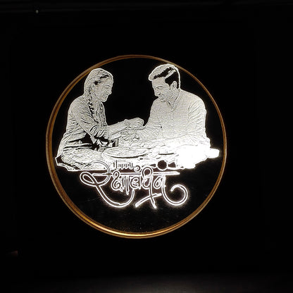 LED Acrylic Night Lamp, Unique Rakhi Gift