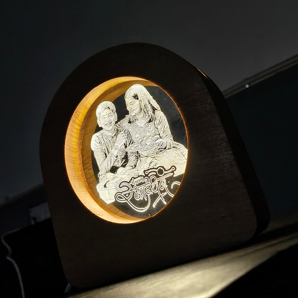 LED Acrylic Night Lamp, Unique Rakhi Gift