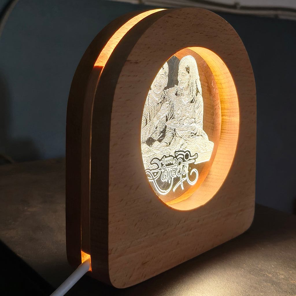 LED Acrylic Night Lamp, Unique Rakhi Gift