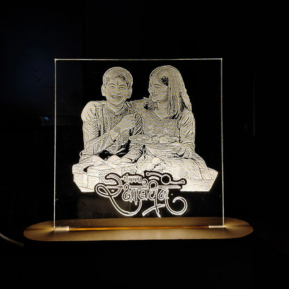 LED Acrylic Night Lamp, Unique Rakhi Gift