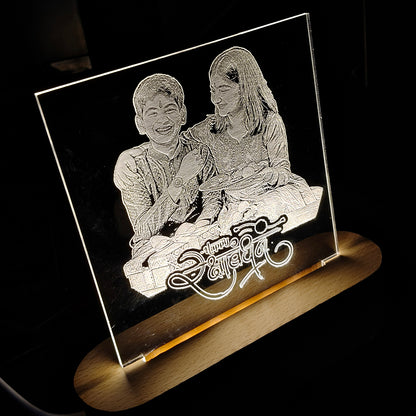 LED Acrylic Night Lamp, Unique Rakhi Gift