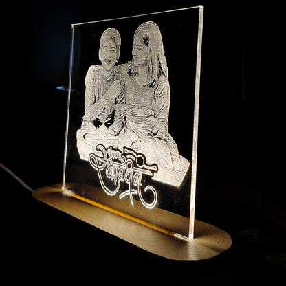 LED Acrylic Night Lamp, Unique Rakhi Gift