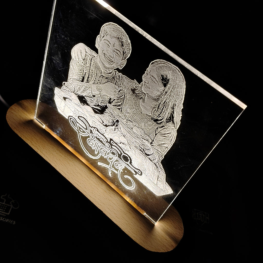 LED Acrylic Night Lamp, Unique Rakhi Gift
