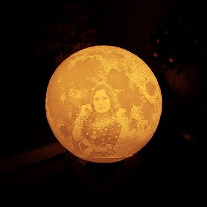 3D Printed Personalized Photo Moon Led Lamp