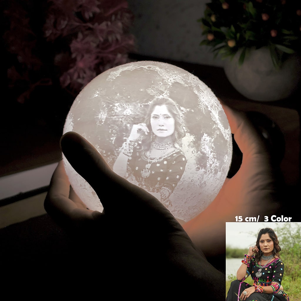 3D Printed Personalized Photo Moon Led Lamp