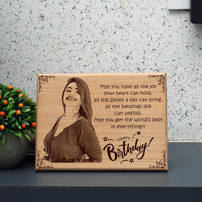 “Birthday” Laser Engraved Wooden Frame