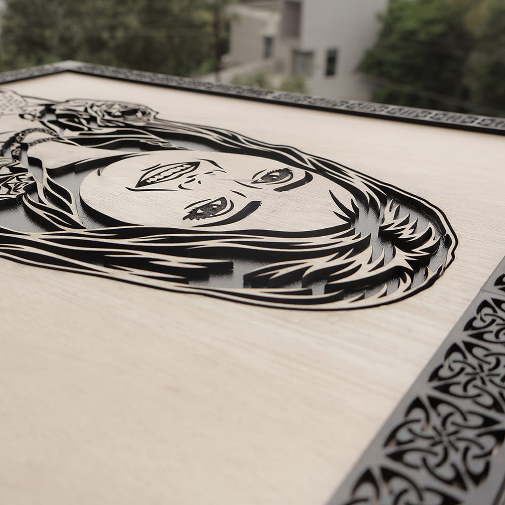 Personalized 3D Laser Cut Wooden Portrait