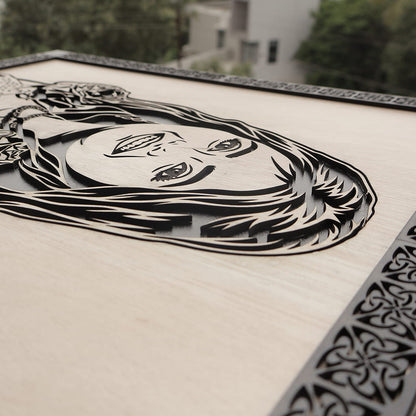 Personalized 3D Laser Cut Wooden Portrait