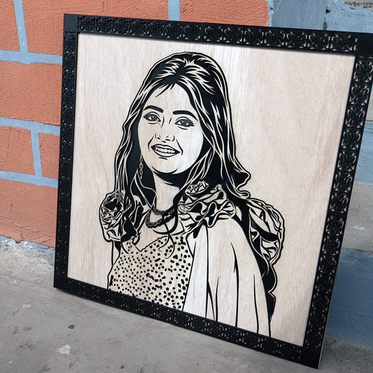 Personalized 3D Laser Cut Wooden Portrait