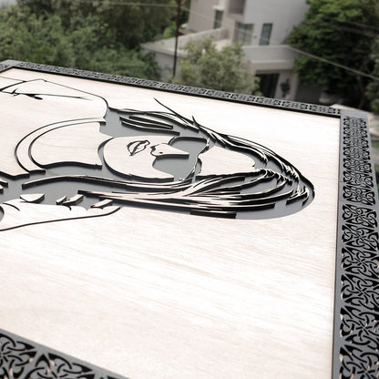 Personalized 3D Laser Cut Wooden Portrait