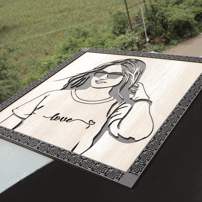 Personalized 3D Laser Cut Wooden Portrait