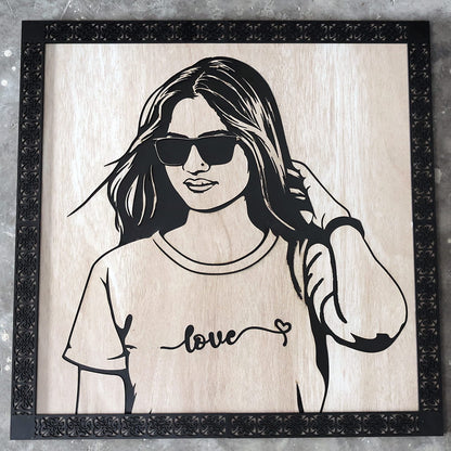 Personalized 3D Laser Cut Wooden Portrait
