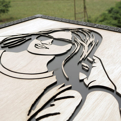 Personalized 3D Laser Cut Wooden Portrait