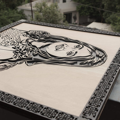 Personalized 3D Laser Cut Wooden Portrait