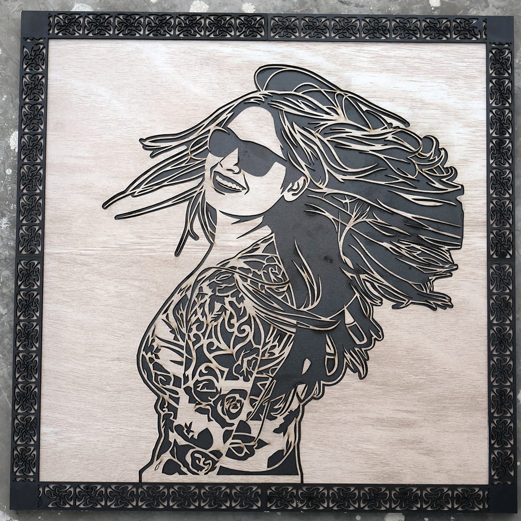 Personalized 3D Laser Cut Wooden Portrait