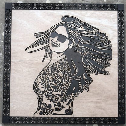 Personalized 3D Laser Cut Wooden Portrait
