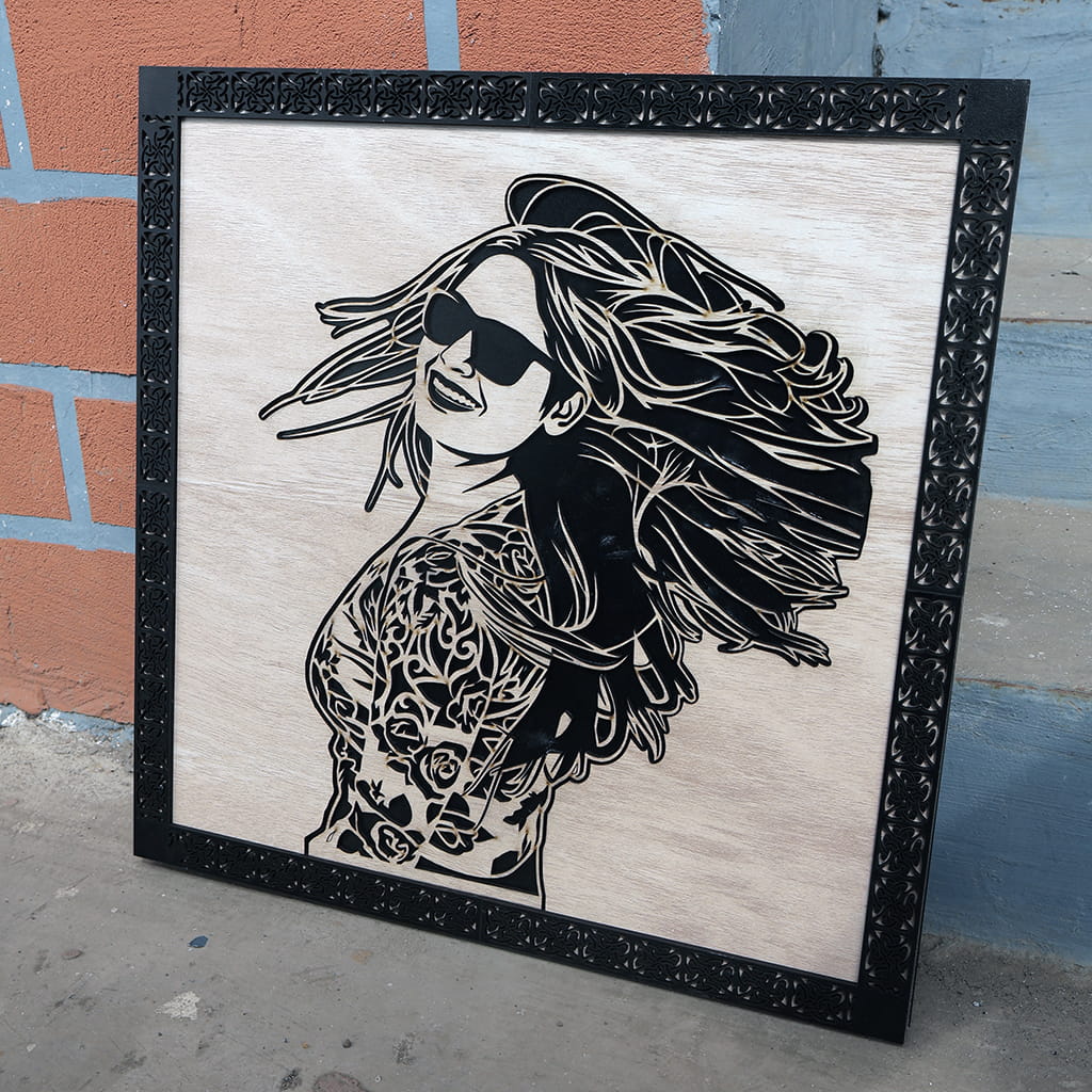 Personalized 3D Laser Cut Wooden Portrait