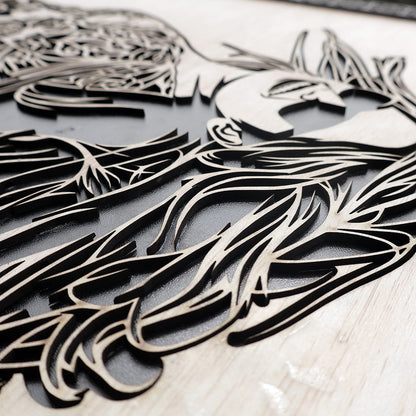 Personalized 3D Laser Cut Wooden Portrait