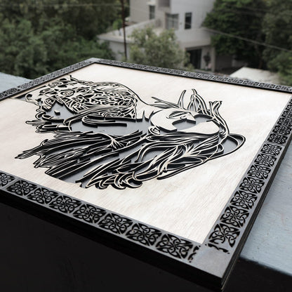 Personalized 3D Laser Cut Wooden Portrait