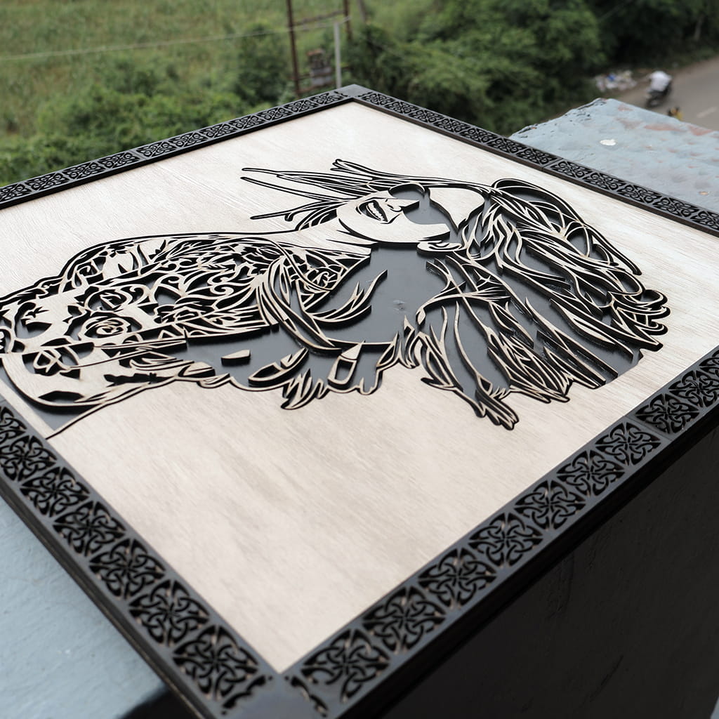 Personalized 3D Laser Cut Wooden Portrait