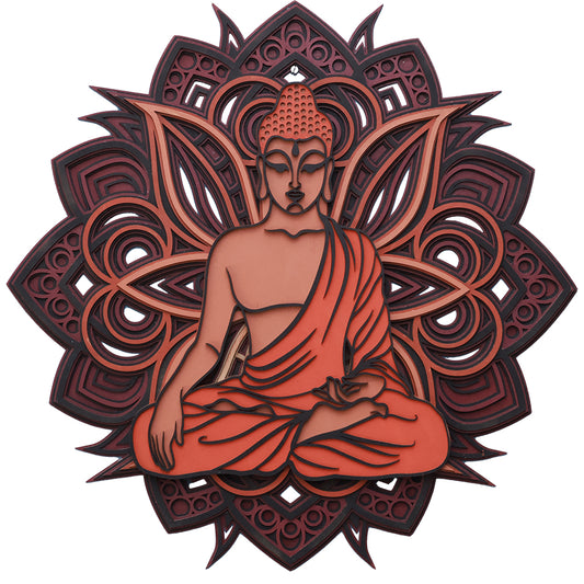 Multi-Layered Mandala with God Budhdh