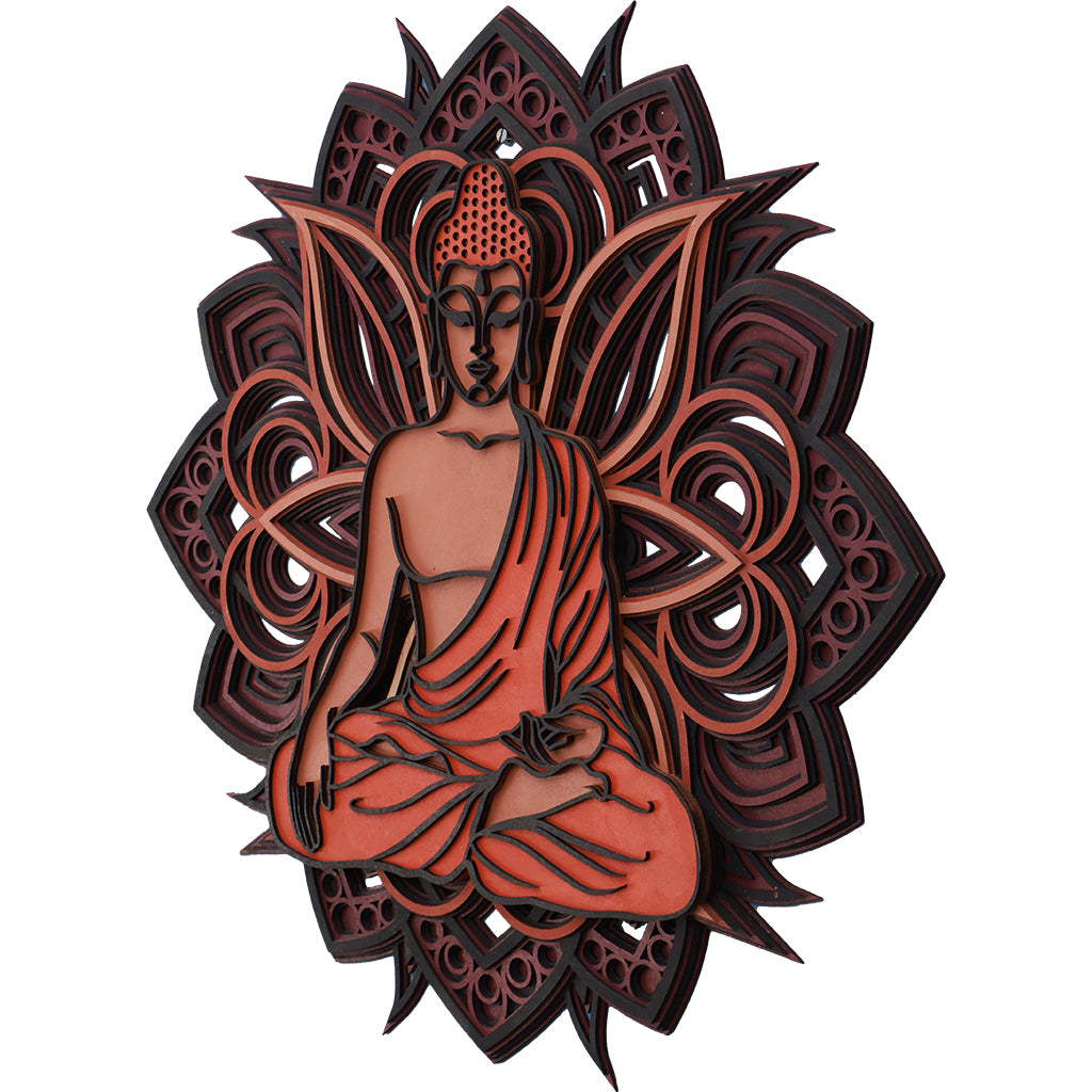Multi-Layered Mandala with God Budhdh