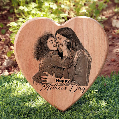 Heart Shape Wooden Photo Frame | Mother's Day