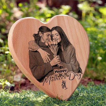 Heart Shape Wooden Photo Frame | Mother's Day