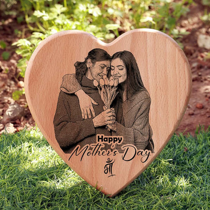 Heart Shape Wooden Photo Frame | Mother's Day